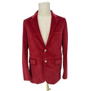Robert Graham Casual Two Button Red Corduroy Sport Coat Blazer Jacket Size 40